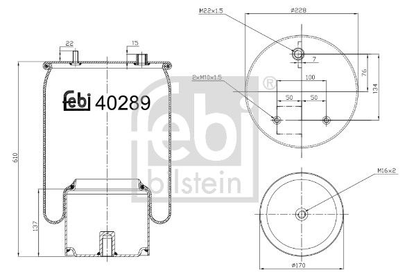 Febi 40289 Bellow, air suspension - 1