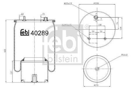 Febi 40289 Bellow, air suspension - 1