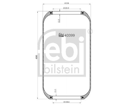 Febi 40399 Bellow, air suspension - 1