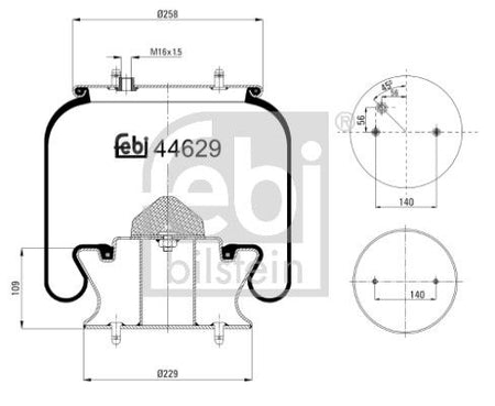 Febi 44629 Bellow, air suspension - 1