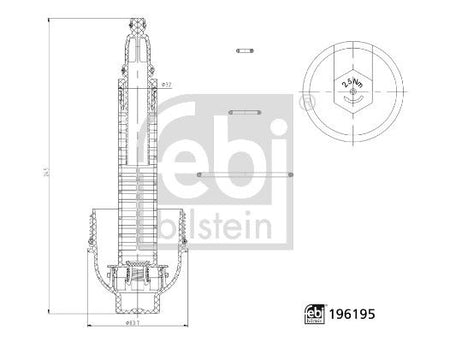 Febi Plus 196195 Cap, oil filter housing - 1