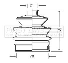 First Line FCB2010 Bellow Kit, drive shaft - 1