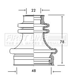 First Line FCB2043 Bellow Kit, drive shaft - 1
