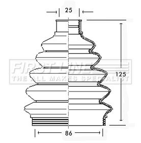 First Line FCB2302 Bellow Kit, drive shaft - 1