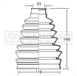 First Line FCB2324 Bellow Kit, drive shaft - 1