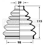 First Line FCB2354R Bellow Kit, drive shaft - 1