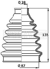 First Line FCB2360R Bellow Kit, drive shaft - 1