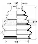 First Line FCB2360 Bellow Kit, drive shaft - 1