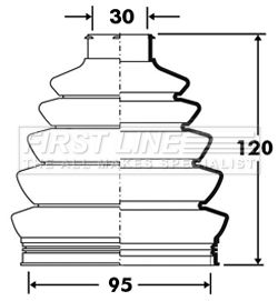 First Line FCB2393 Bellow Kit, drive shaft - 1