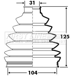 First Line FCB2395 Bellow Kit, drive shaft - 1