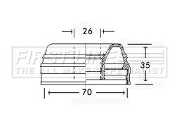 First Line FCB2414 Bellow Kit, drive shaft - 2