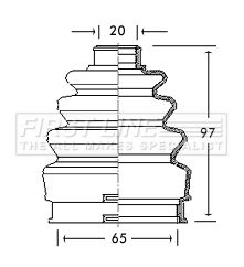First Line FCB2739 Bellow Kit, drive shaft - 1