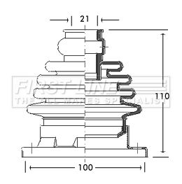 First Line FCB2754 Bellow Kit, drive shaft - 1