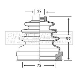 First Line FCB2782 Bellow Kit, drive shaft - 1