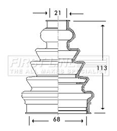 First Line FCB2789 Bellow Kit, drive shaft - 1