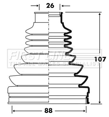 First Line FCB2811 Bellow Kit, drive shaft - 2