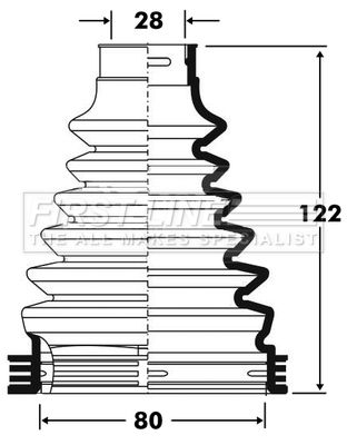 First Line FCB2812 Bellow Kit, drive shaft - 1