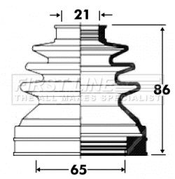 First Line FCB2850 Bellow Kit, drive shaft - 1