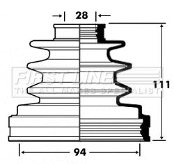 First Line FCB2877 Bellow Kit, drive shaft - 1