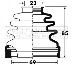 First Line FCB2879 Bellow Kit, drive shaft - 1