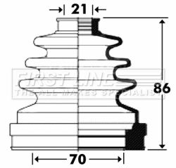 First Line FCB2899 Bellow Kit, drive shaft - 1