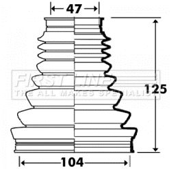 First Line FCB2908 Bellow Kit, drive shaft - 1