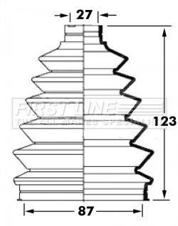 First Line FCB6022 Bellow Kit, drive shaft - 1