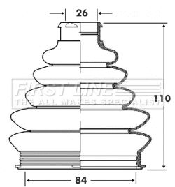 First Line FCB6071 Bellow Kit, drive shaft - 1