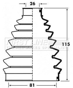 First Line FCB6075 Bellow Kit, drive shaft - 1