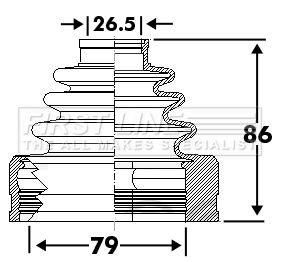 First Line FCB6110 Bellow Kit, drive shaft - 1