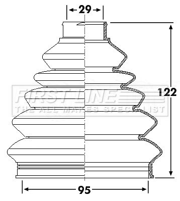 First Line FCB6139 Bellow Kit, drive shaft - 2