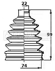 First Line FCB6142 Bellow Kit, drive shaft - 1