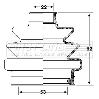 First Line FCB6174 Bellow Kit, drive shaft - 1