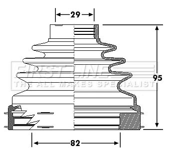 First Line FCB6193 Bellow Kit, drive shaft - 1