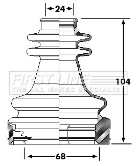 First Line FCB6196 Bellow Kit, drive shaft - 1