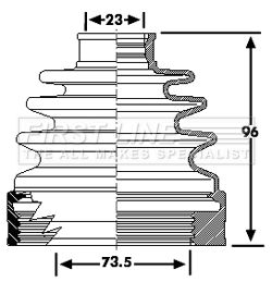 First Line FCB6222 Bellow Kit, drive shaft - 1
