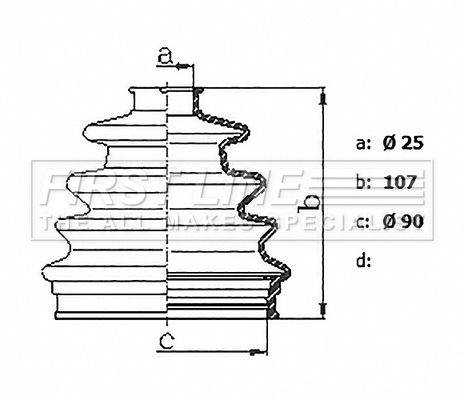 First Line FCB6227R Bellow Kit, drive shaft - 1