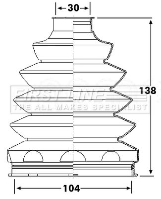 First Line FCB6228 Bellow Kit, drive shaft - 1
