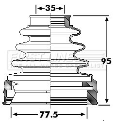 First Line FCB6243 Bellow Kit, drive shaft - 1