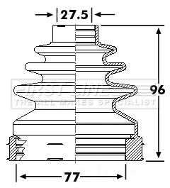 First Line FCB6244 Bellow Kit, drive shaft - 1