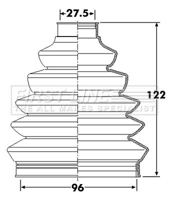First Line FCB6248 Bellow Kit, drive shaft - 1