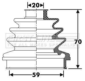 First Line FCB6281 Bellow Kit, drive shaft - 1