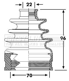 First Line FCB6324 Bellow Kit, drive shaft - 2