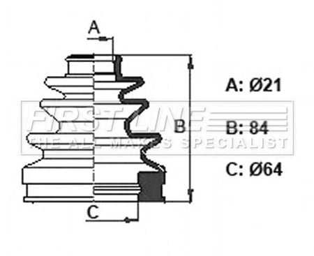 First Line FCB6360 Bellow Kit, drive shaft - 1