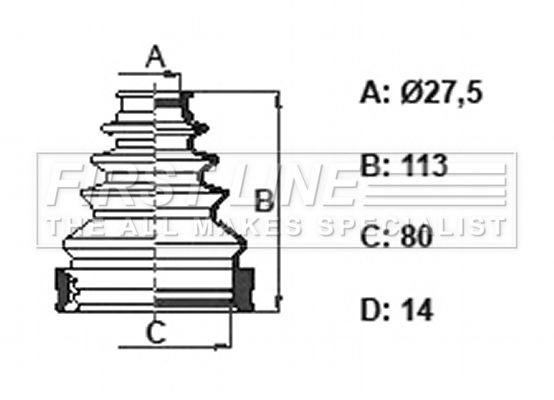 First Line FCB6393 Bellow Kit, drive shaft - 1