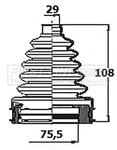 First Line FCB6410 Bellow Kit, drive shaft - 1
