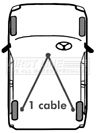First Line FKB1035 Cable Pull, parking brake - 1
