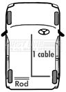 First Line FKB1139 Cable Pull, parking brake - 2