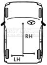 First Line FKB1202 Cable Pull, parking brake - 1
