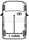 First Line FKB1872 Cable Pull, parking brake - 1